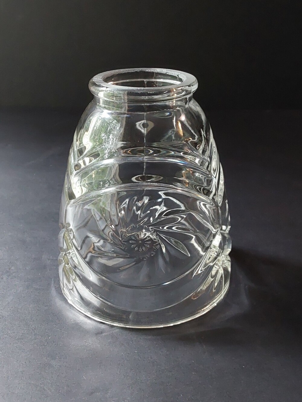 RARE Vintage Embossed Stardust Glass Lamp Cover